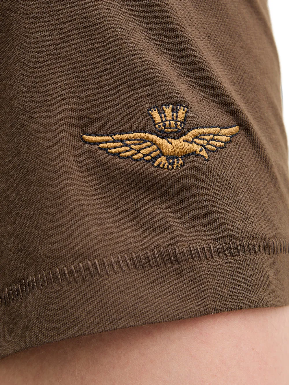 Aeronautica Militare Katoenen T-shirt Bruin