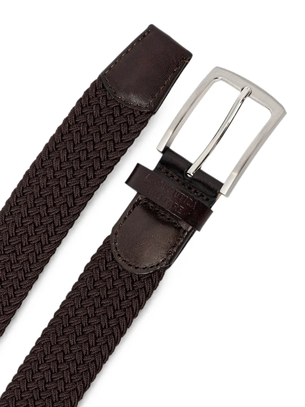 Aeronautica Militare Elastische gevlochten riem Bruin