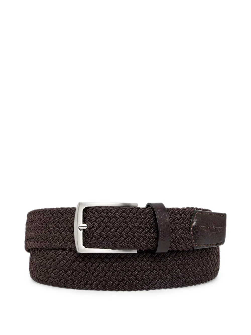 Aeronautica Militare elastic braided belt - Marrone