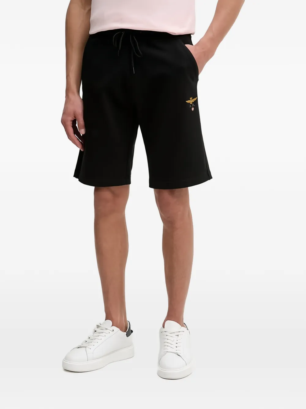 drawstring-fastening track shorts
