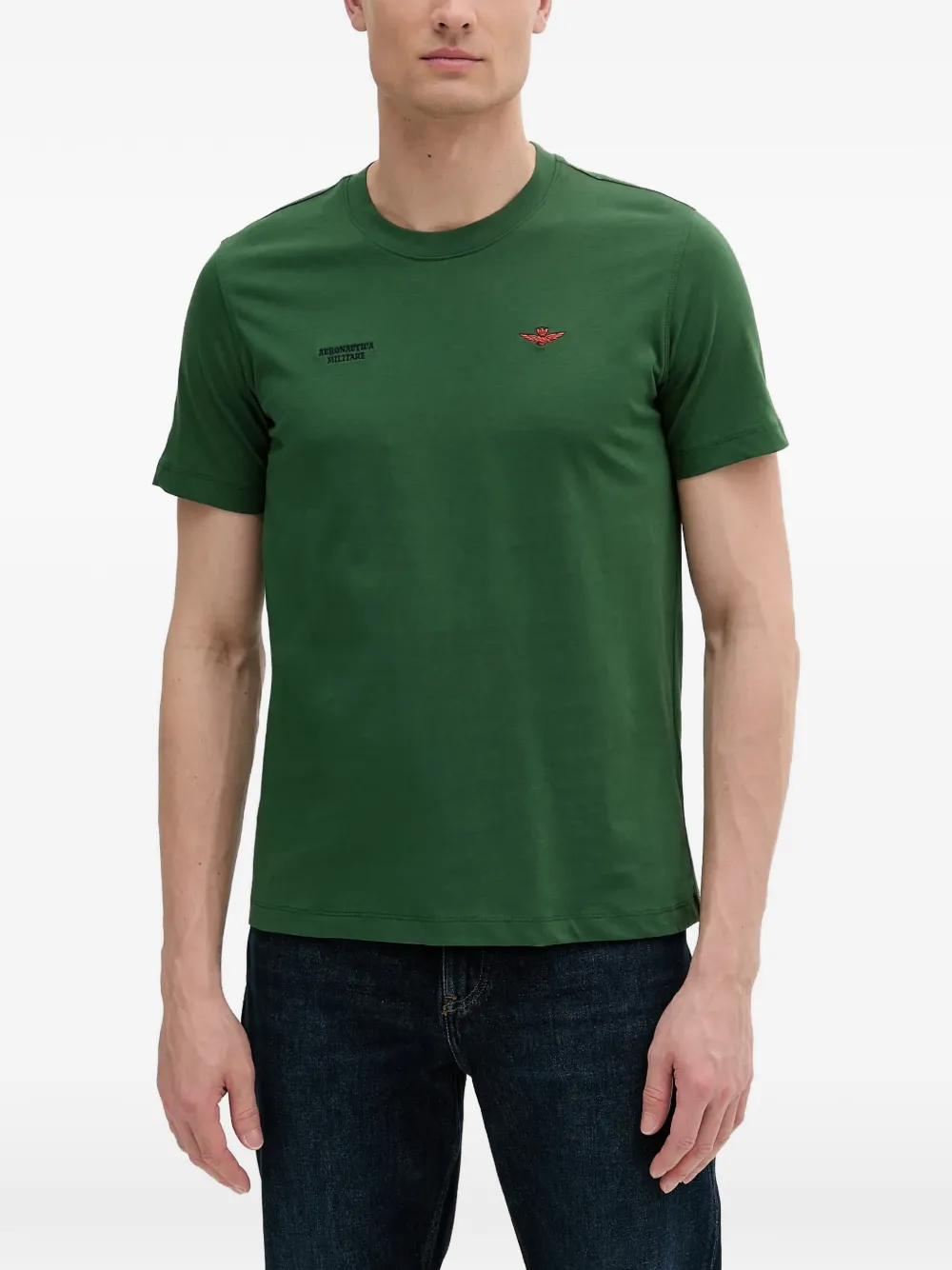 Aeronautica Militare embroidered-logo T-shirt - Verde