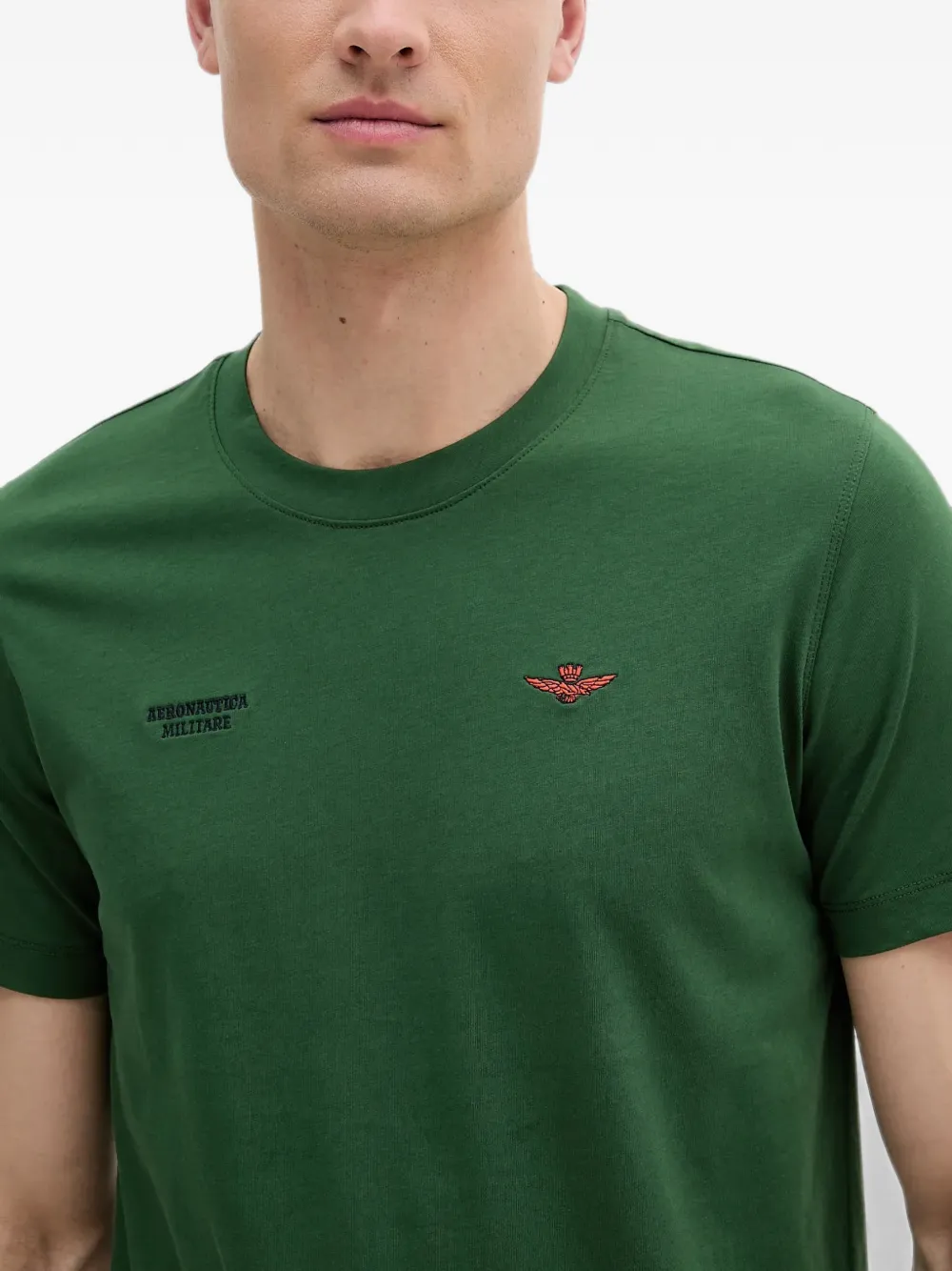 Aeronautica Militare embroidered-logo T-shirt Groen