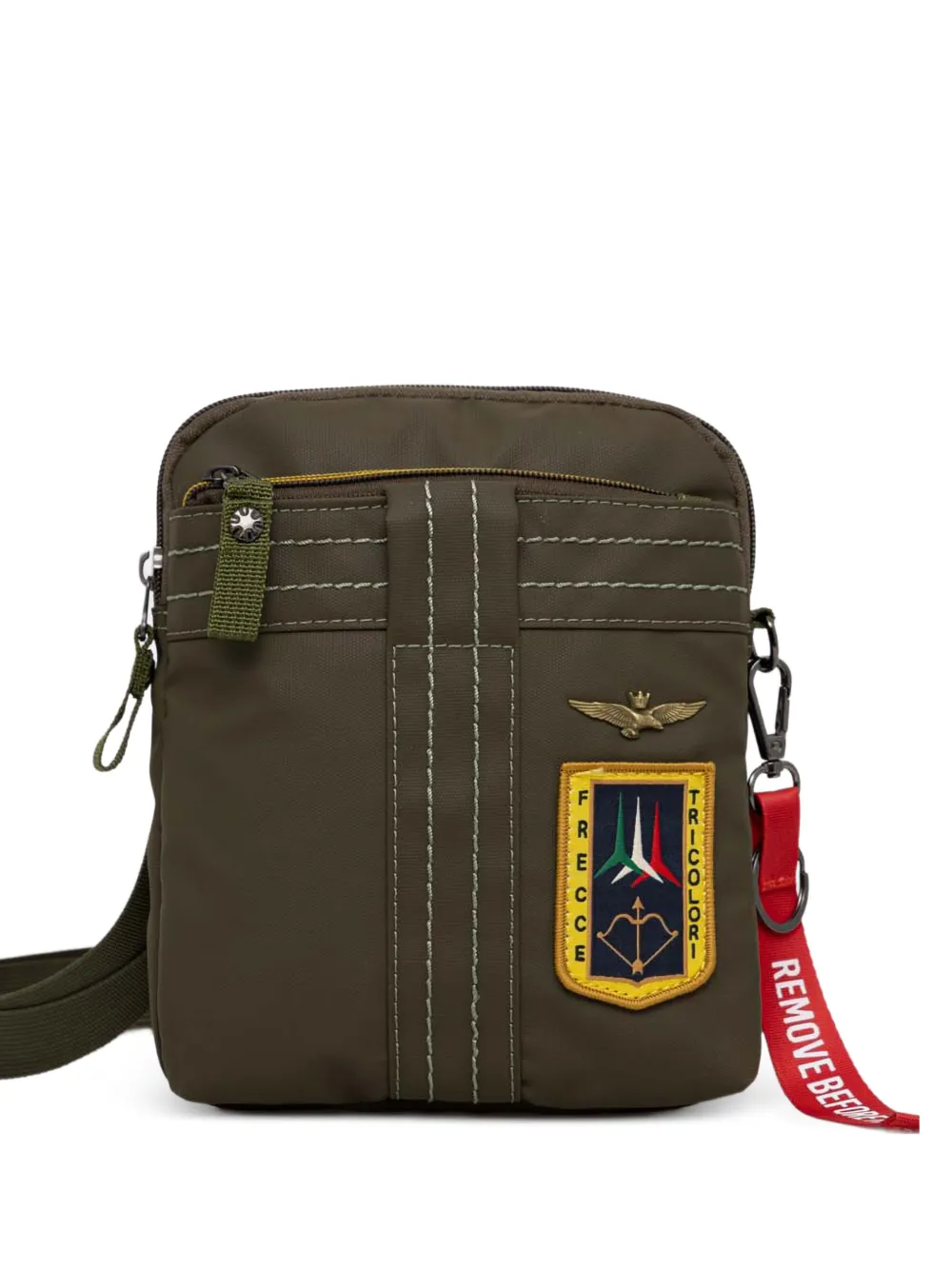 Aeronautica Militare Borsa messenger Frecce Tricolori con applicazione - Verde