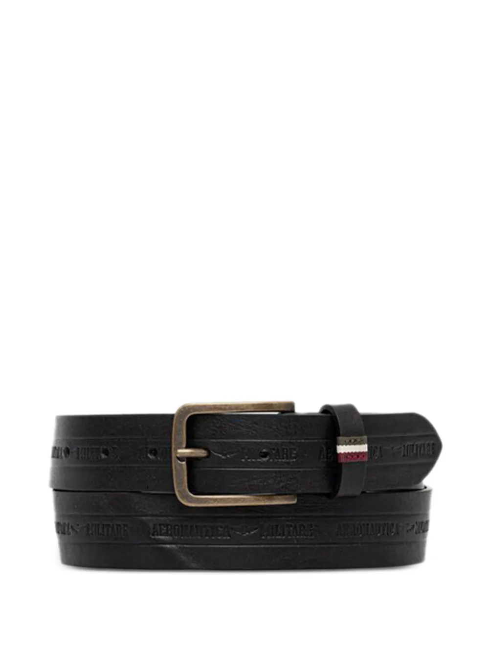 Aeronautica Militare stripe embossed belt - Nero