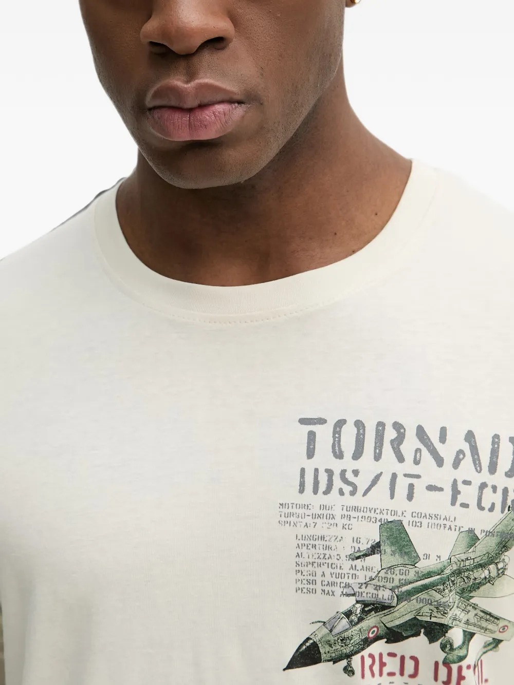 Aeronautica Militare Tornado T-shirt met grafische print Wit