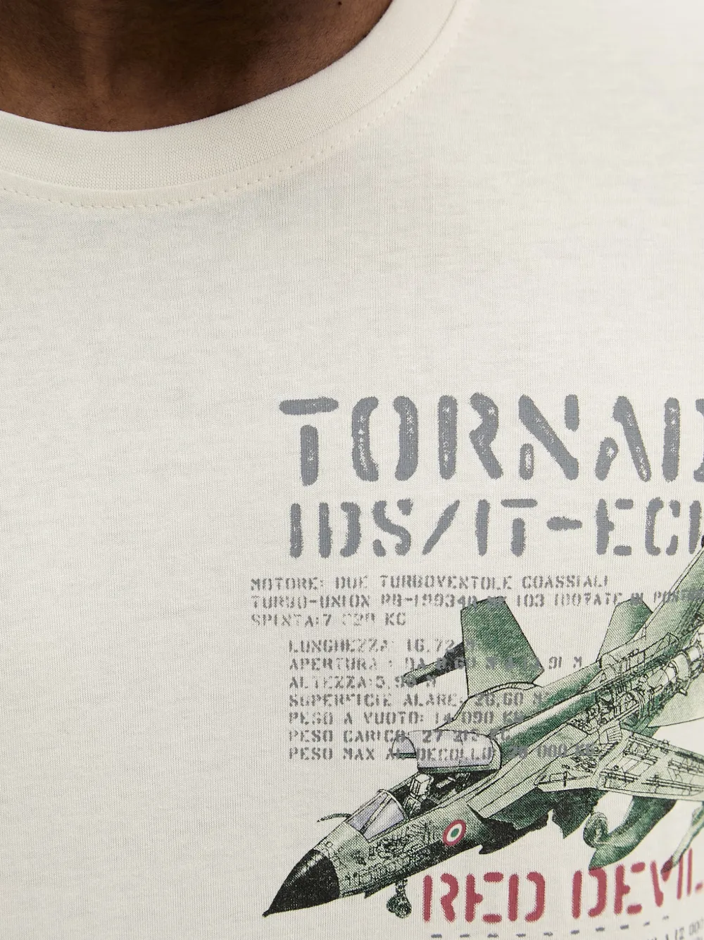 Aeronautica Militare Tornado T-shirt met grafische print Wit