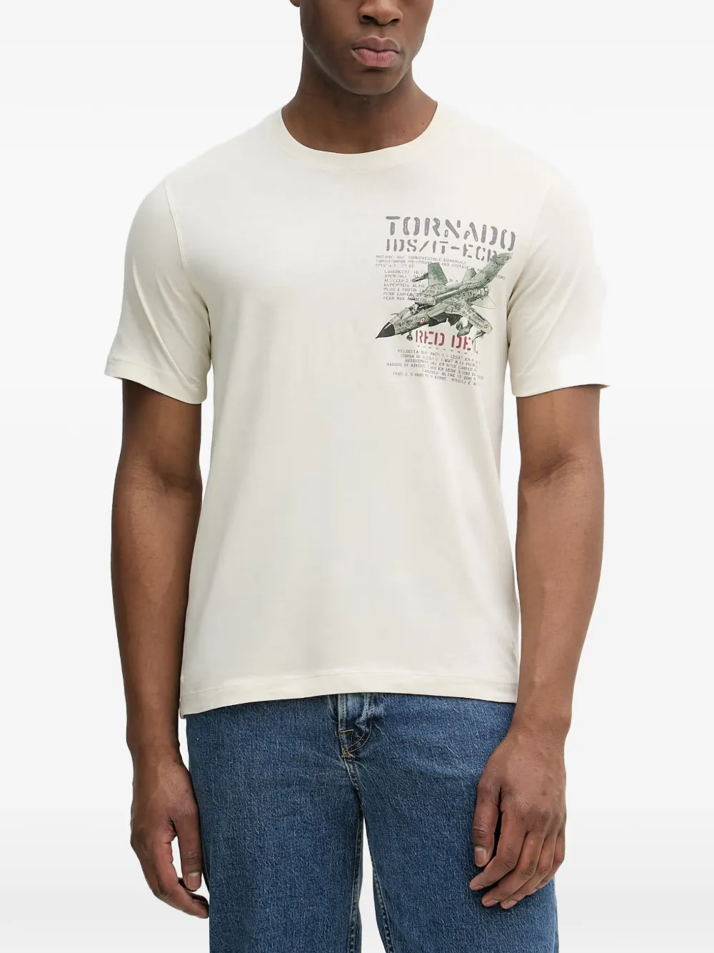 Aeronautica Militare Tornado T-shirt met grafische print Wit