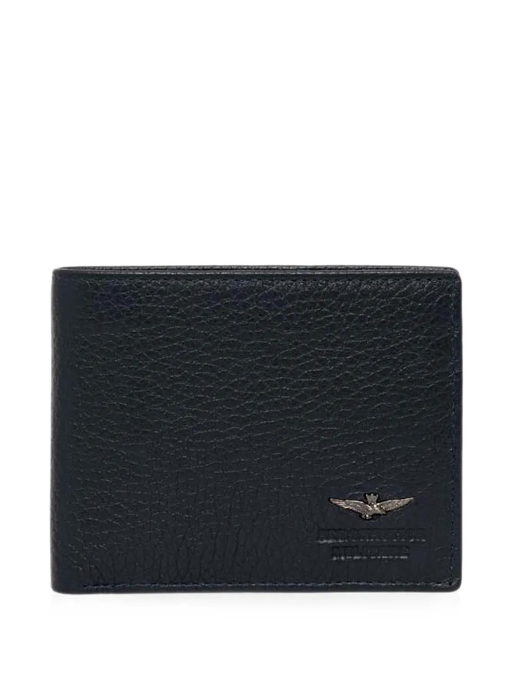 Aeronautica Militare logo-plaque pebbled-leather wallet - Blu