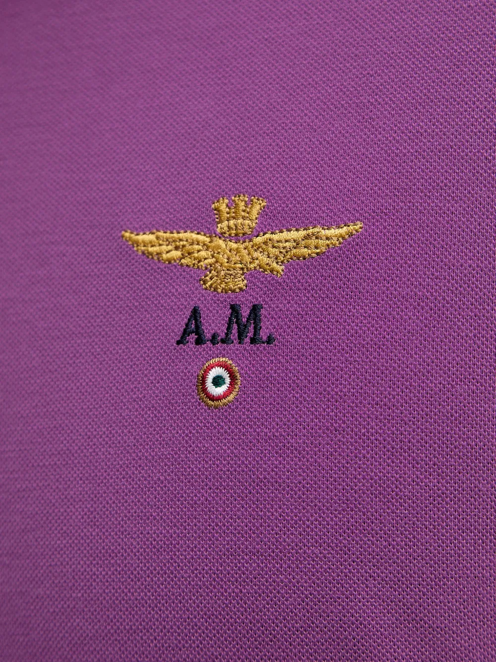 Aeronautica Militare Poloshirt met borduurwerk Paars