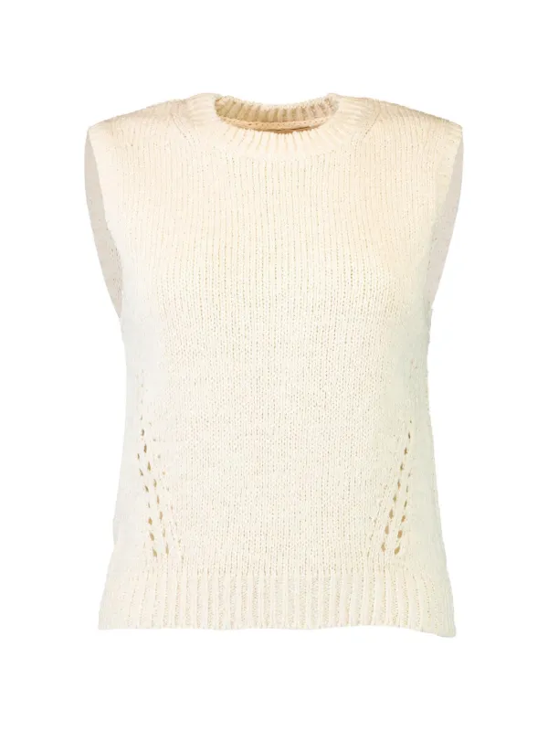 Ulla Johnson Priscilla Knitted Top in Neutrals