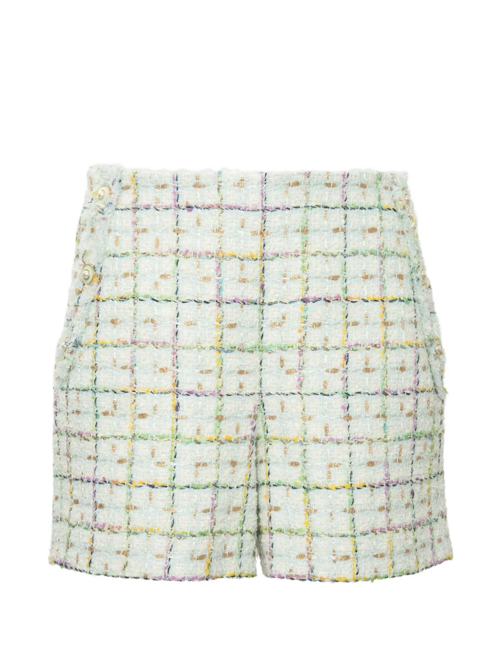 WEILL PARIS pastel tweed shorts - Neutrals