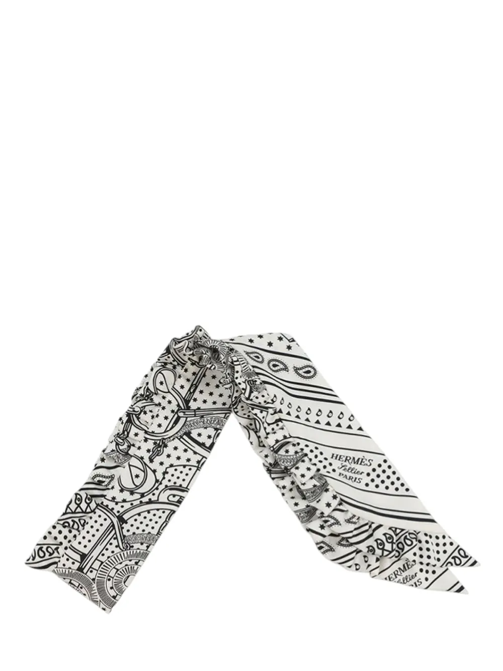 2020-2025 Eperon D'or Bandana Ruffled Silk Twilly Scarf Scarves