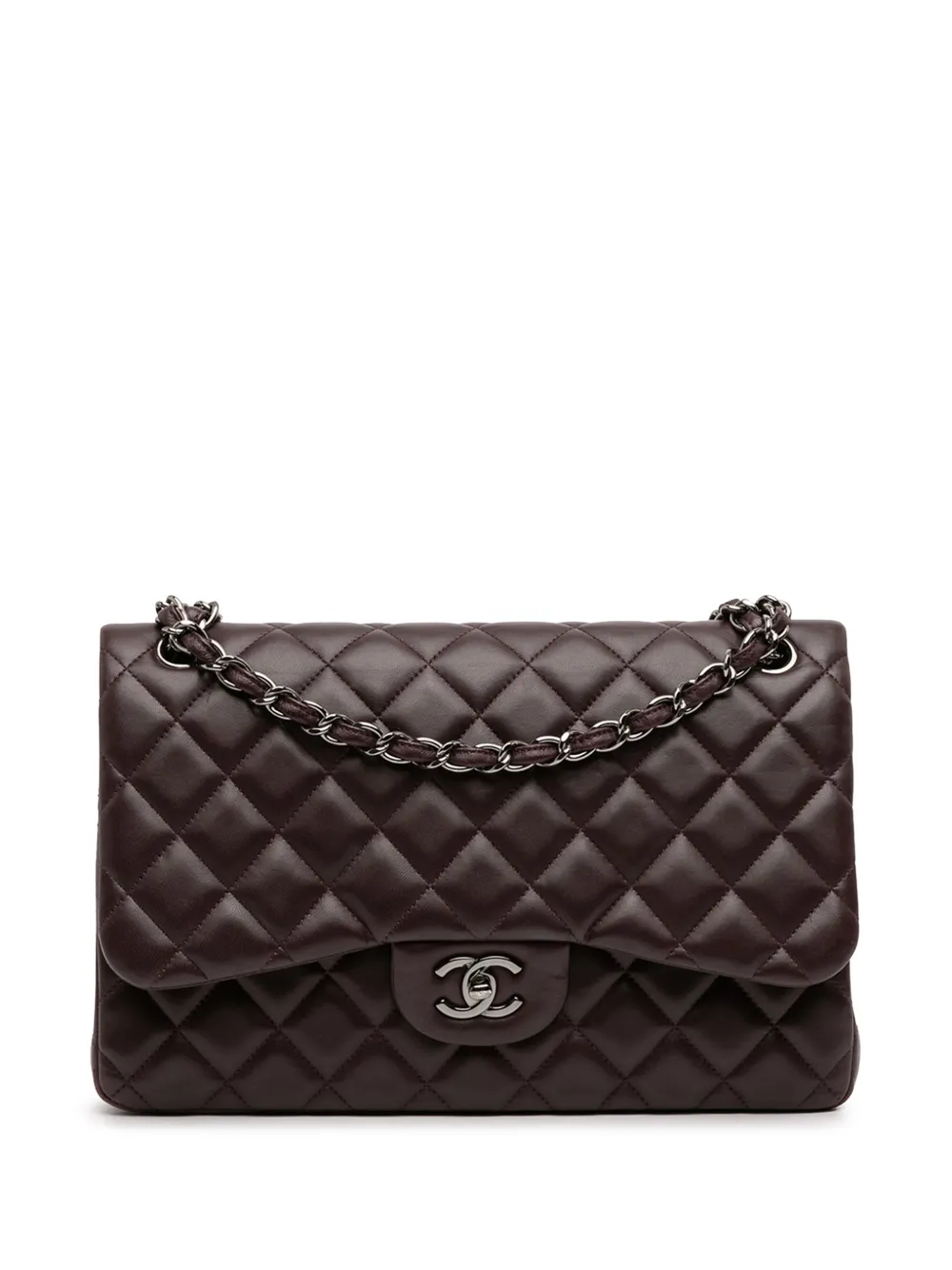 CHANEL Pre-Owned 2011 Jumbo Classic Lambskin Double Flap shoulder bag - Viola