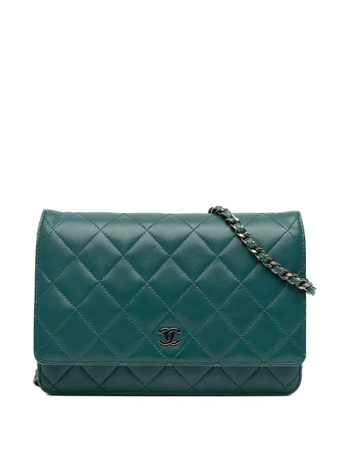 CHANEL Pre-Owned bolsa crossbody CC capitonada de piel de cordero Wallet On Chain 2011