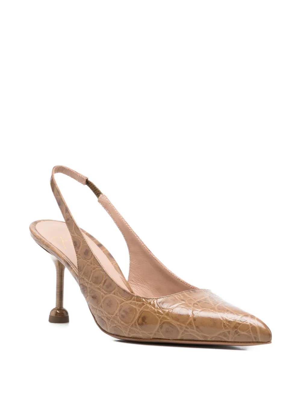 Festa Milano Fannys slingback pumps met puntige neus Bruin