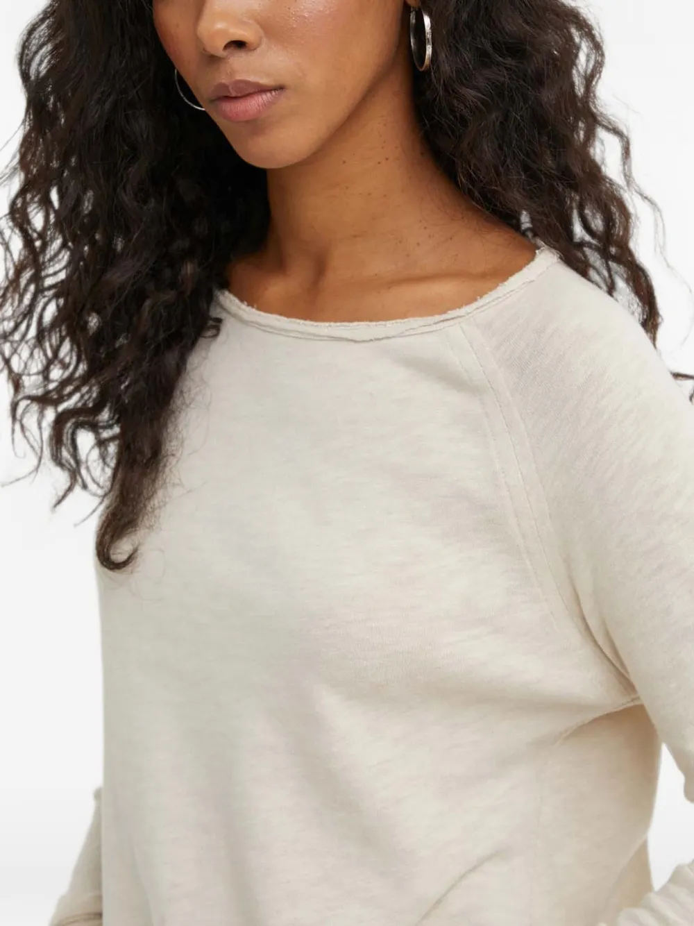 American Vintage Sonoma T-shirt met raglan mouwen Beige