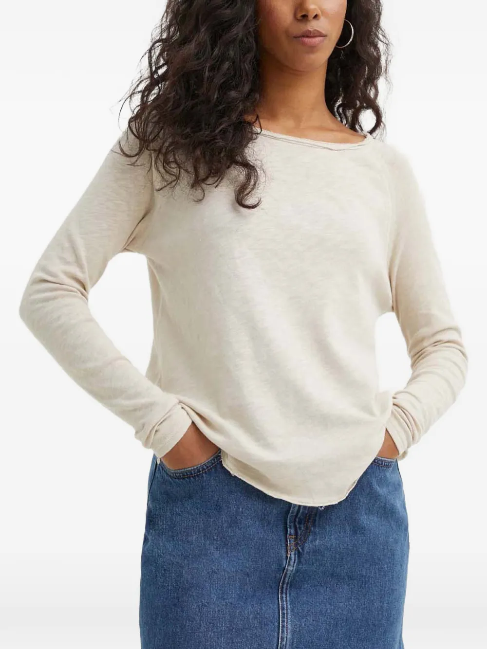 American Vintage Sonoma T-Shirt mit Raglanärmeln - Nude