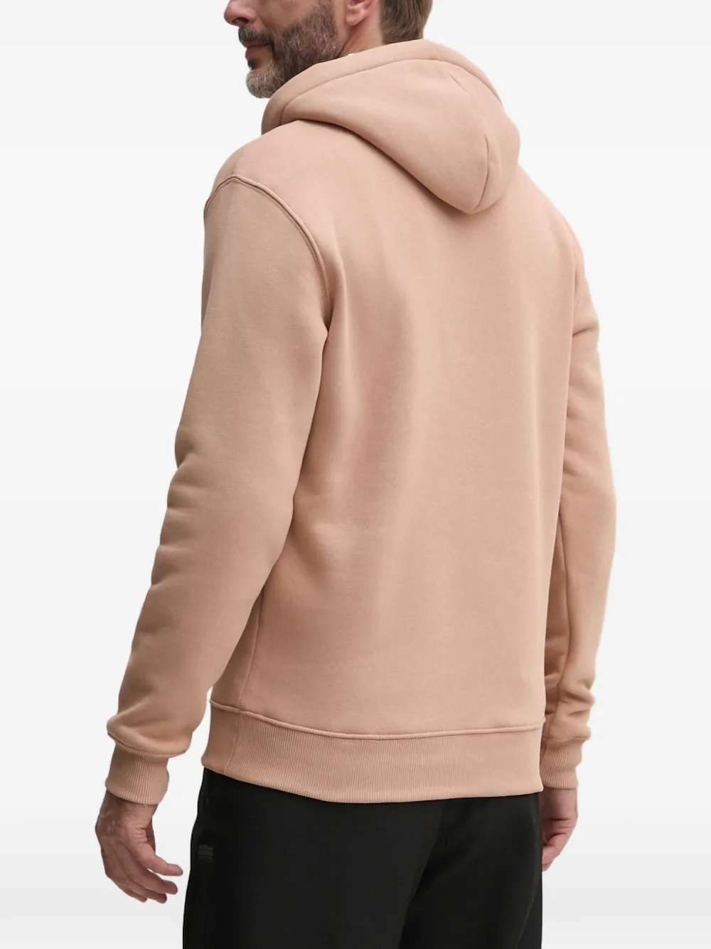 Alpha Industries logo-print drawstring hoodie Beige
