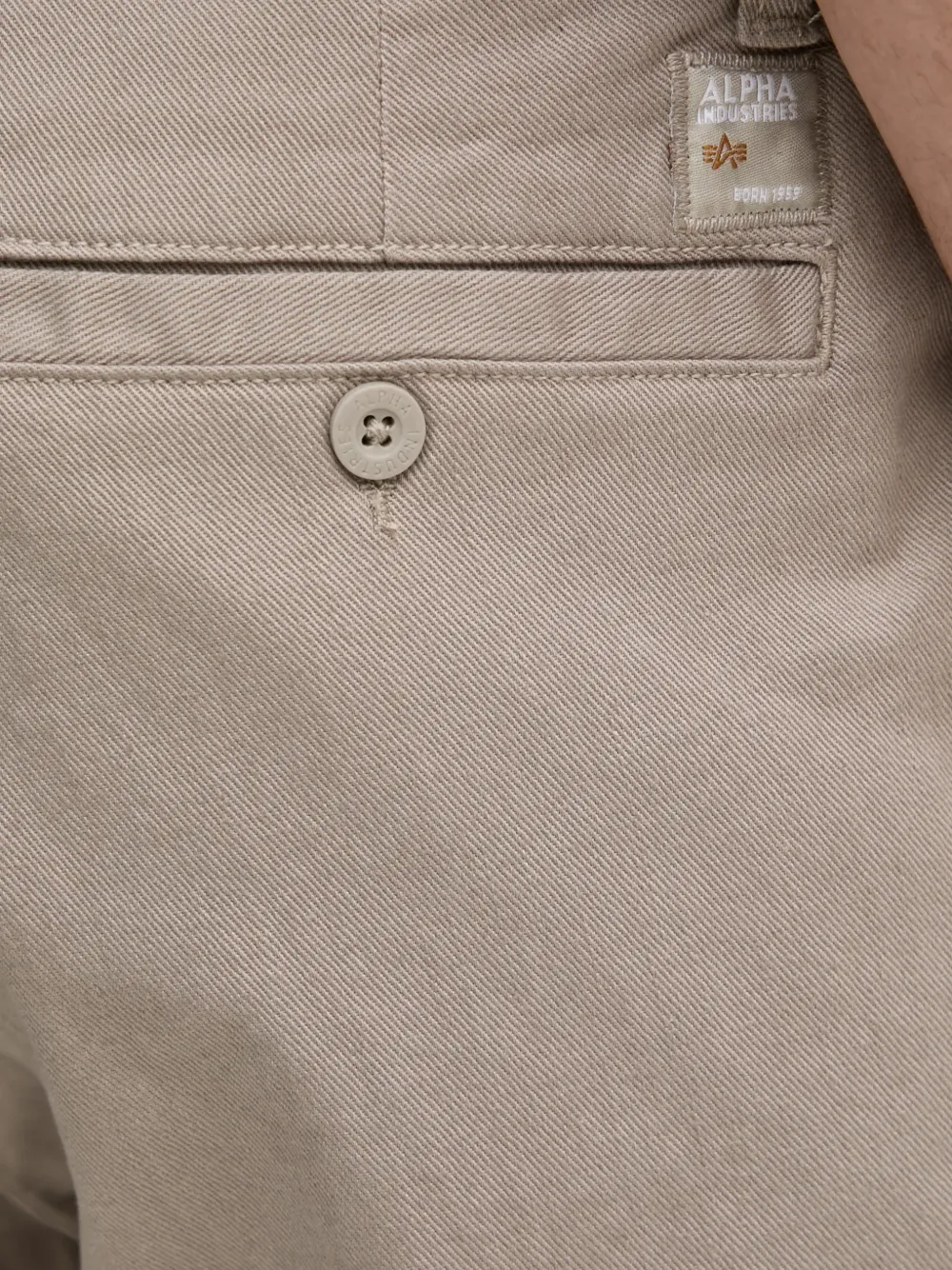 Alpha Industries Straight broek met logopatch Beige