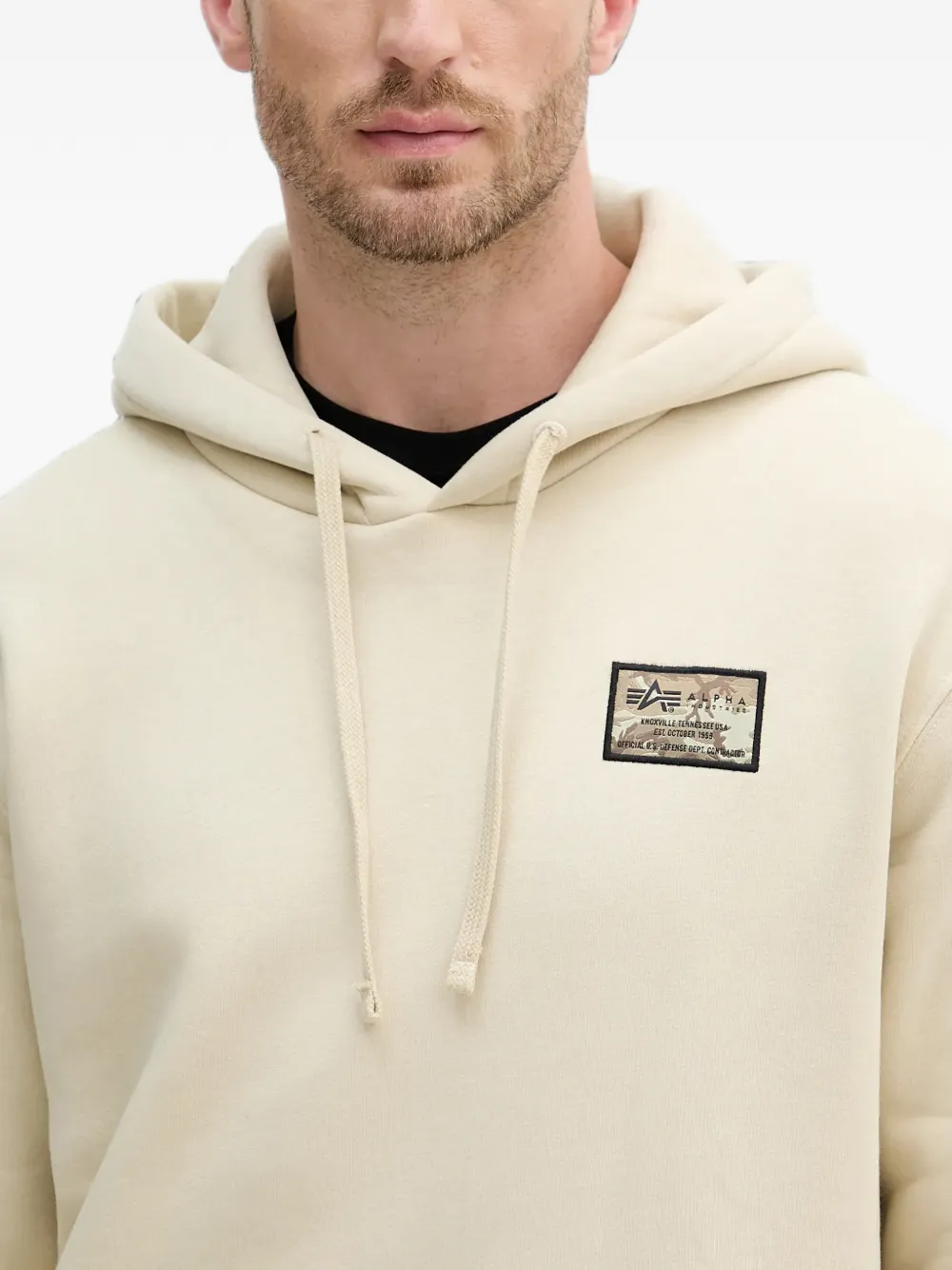 Alpha Industries Hoodie met logopatch Beige