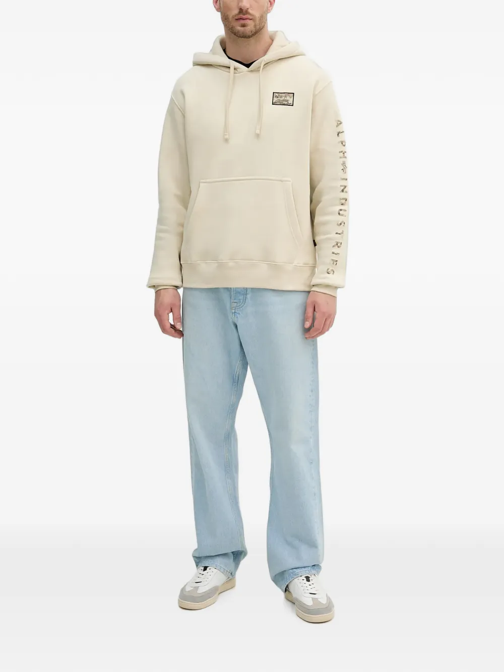 Alpha Industries Hoodie met logopatch Beige