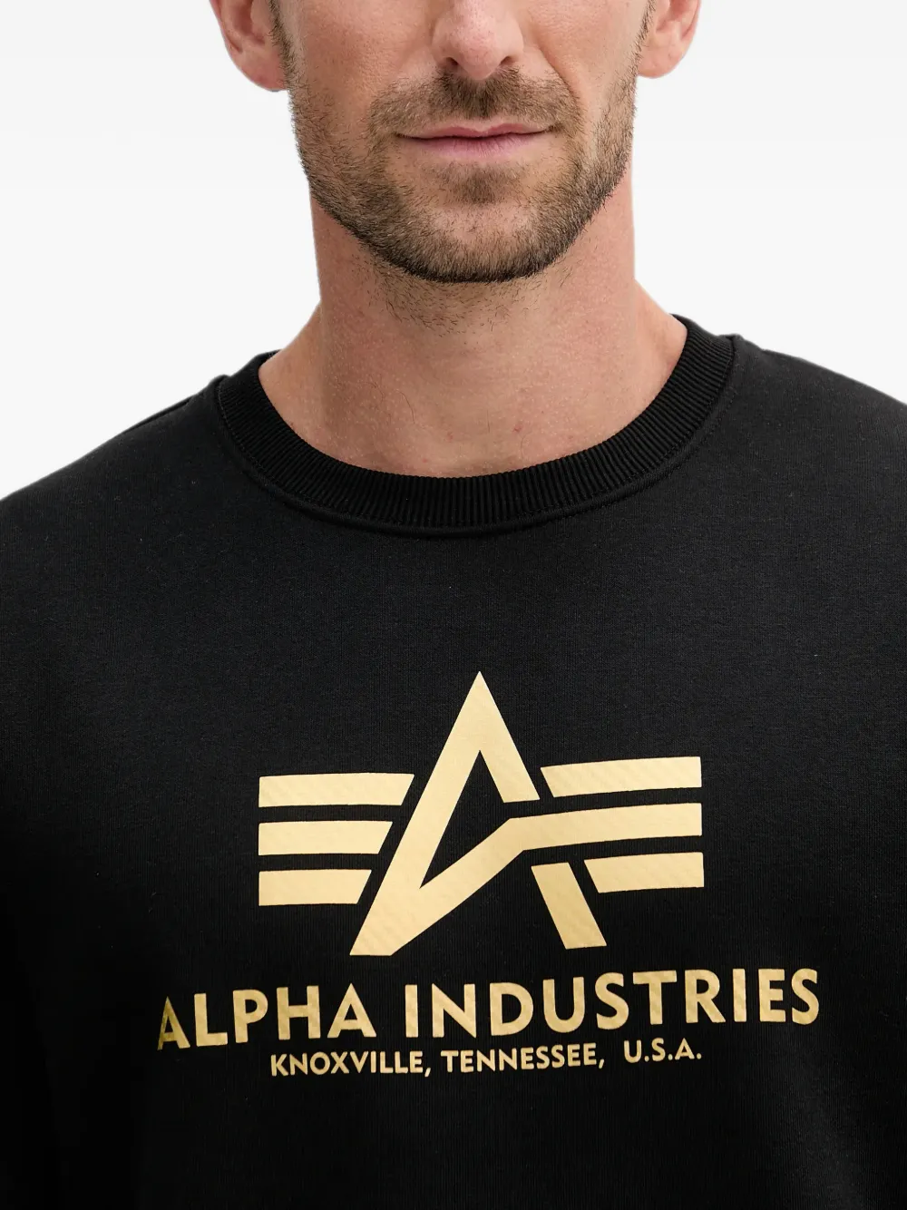 Alpha Industries logo-print sweatshirt Zwart
