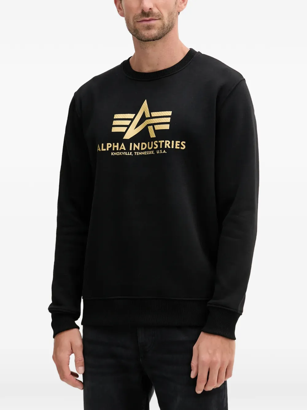 Alpha Industries logo-print sweatshirt