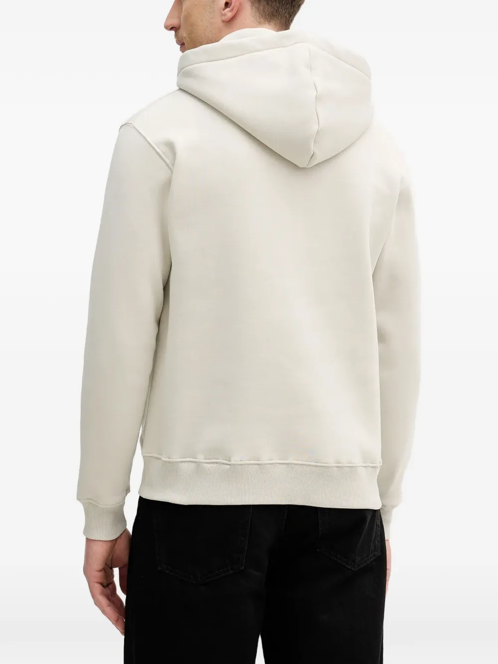 Alpha Industries Hoodie met logoprint en trekkoord Beige