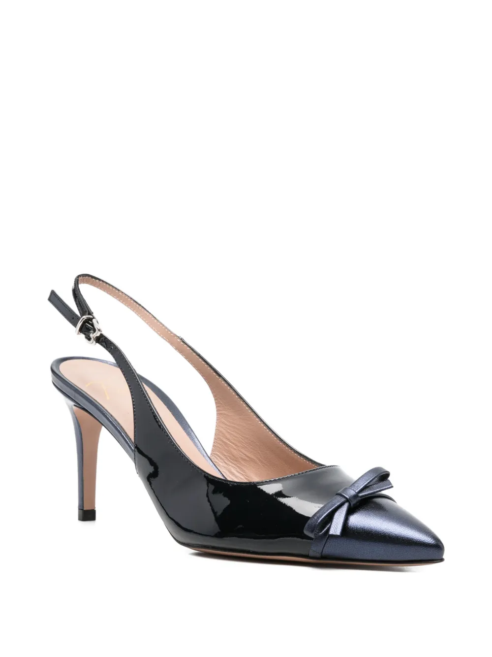 Festa Milano Antonias bow-detail leather pumps Blauw