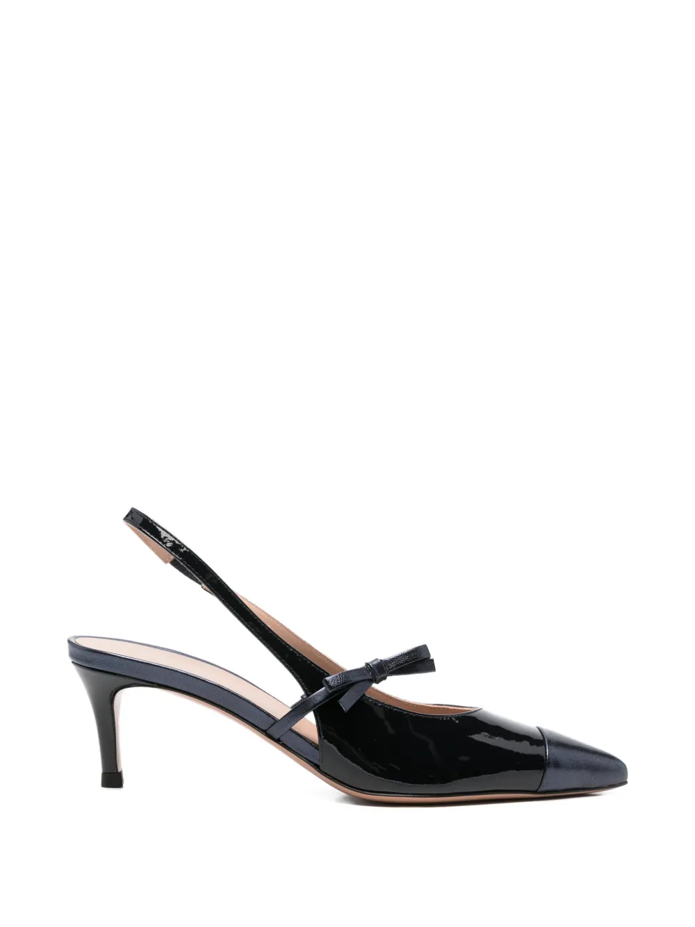 Festa Milano Berice bow-detail leather pumps Blauw