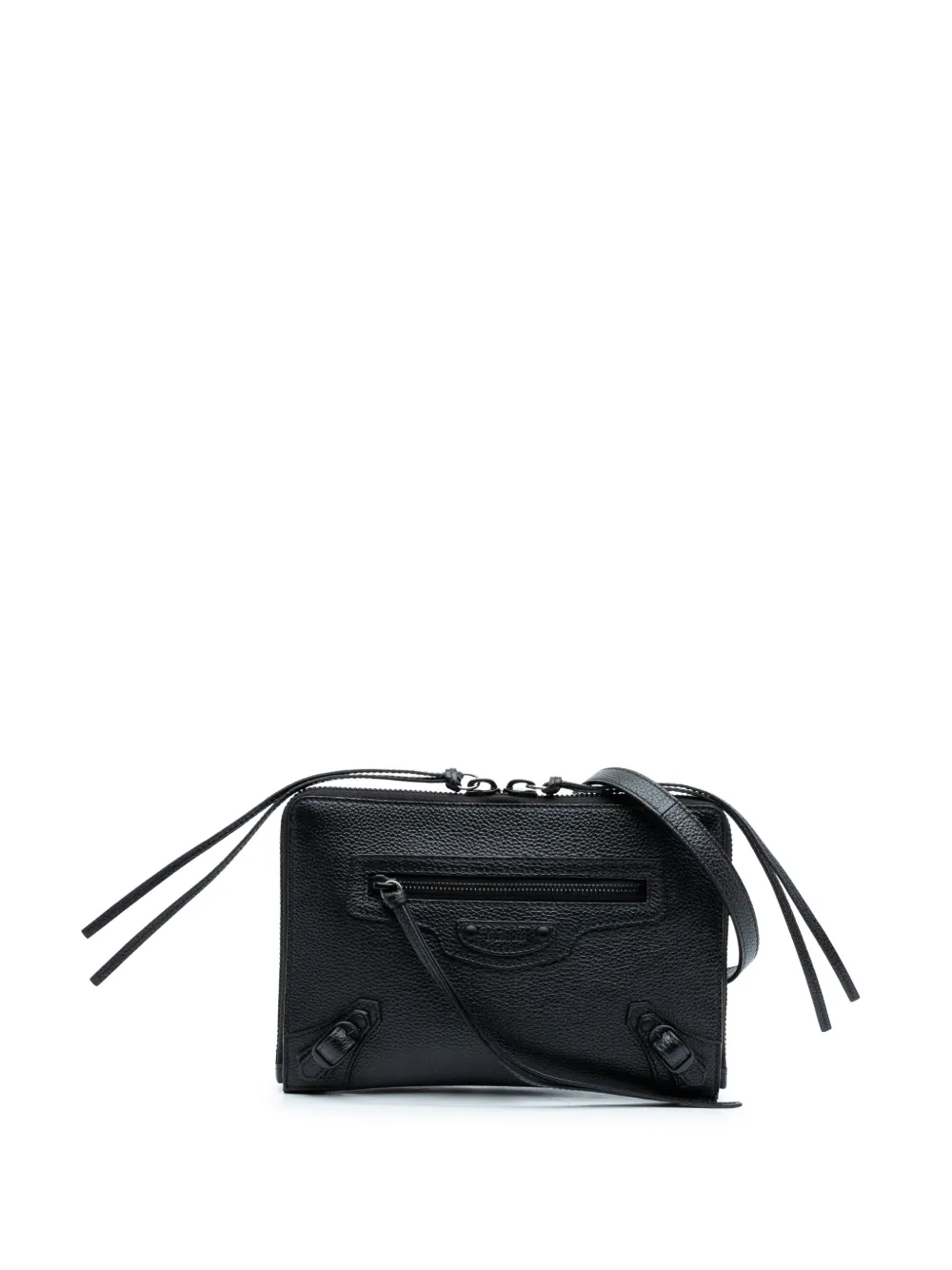 Balenciaga Pre-Owned 2021 Grained Calfskin Neo Classic Zip Around crossbody bag - Nero