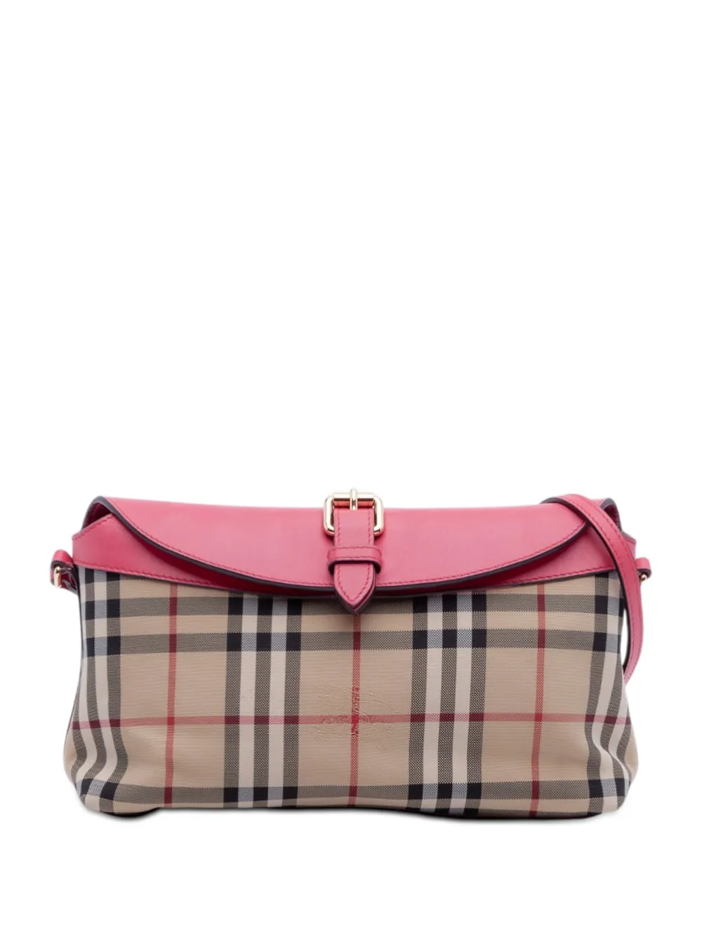 Burberry Pre-Owned 2000-2017 Haymarket Check Canvas Leah crossbody bag - Braun