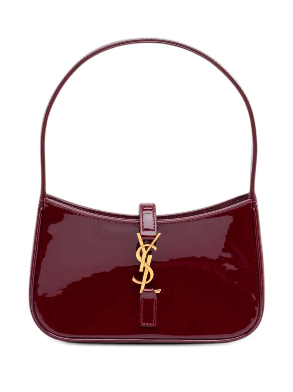 Saint Laurent Pre-Owned 2025 Mini Patent Le 5 a 7 shoulder bag - Rosso