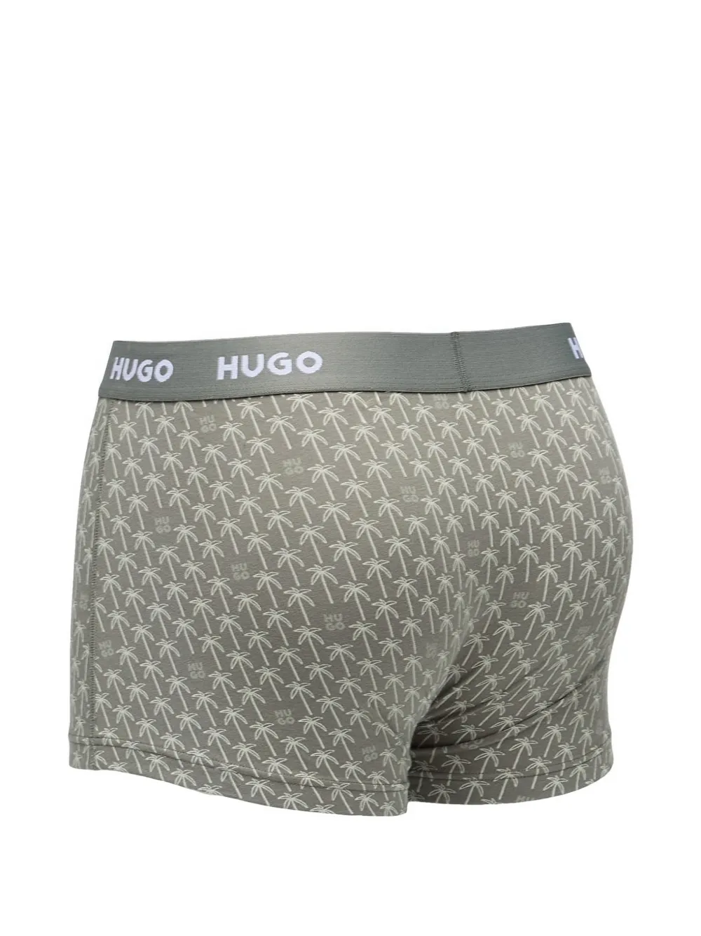 HUGO Drie boxershorts met logo Groen