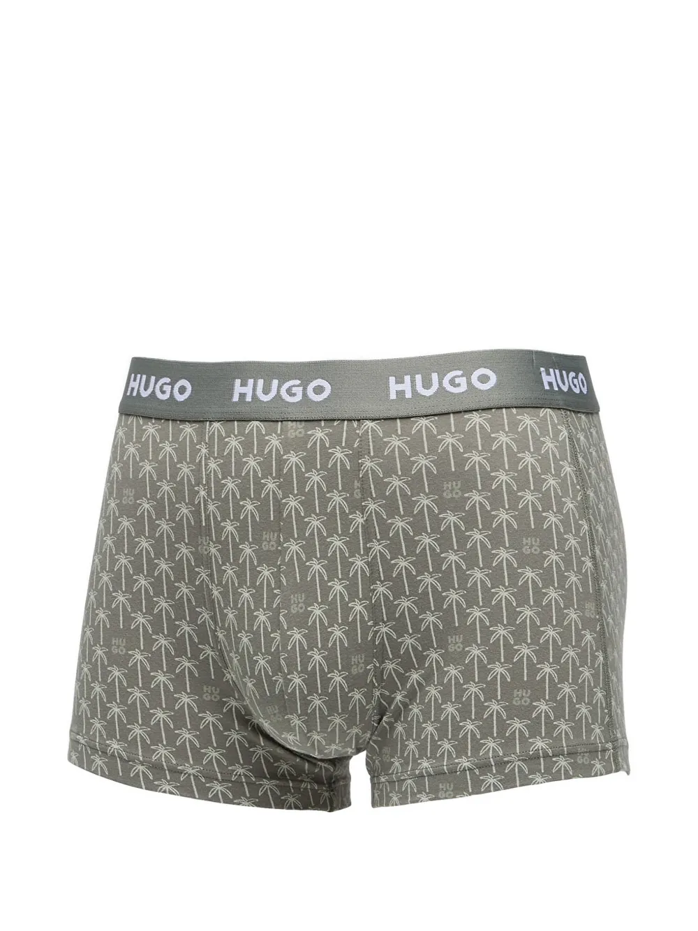 HUGO Drie boxershorts met logo Groen