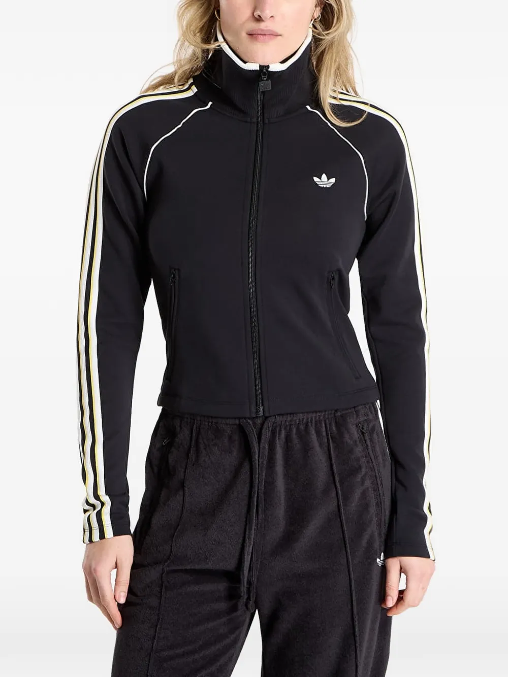 adidas Slim Tt zip-up sweater - Schwarz