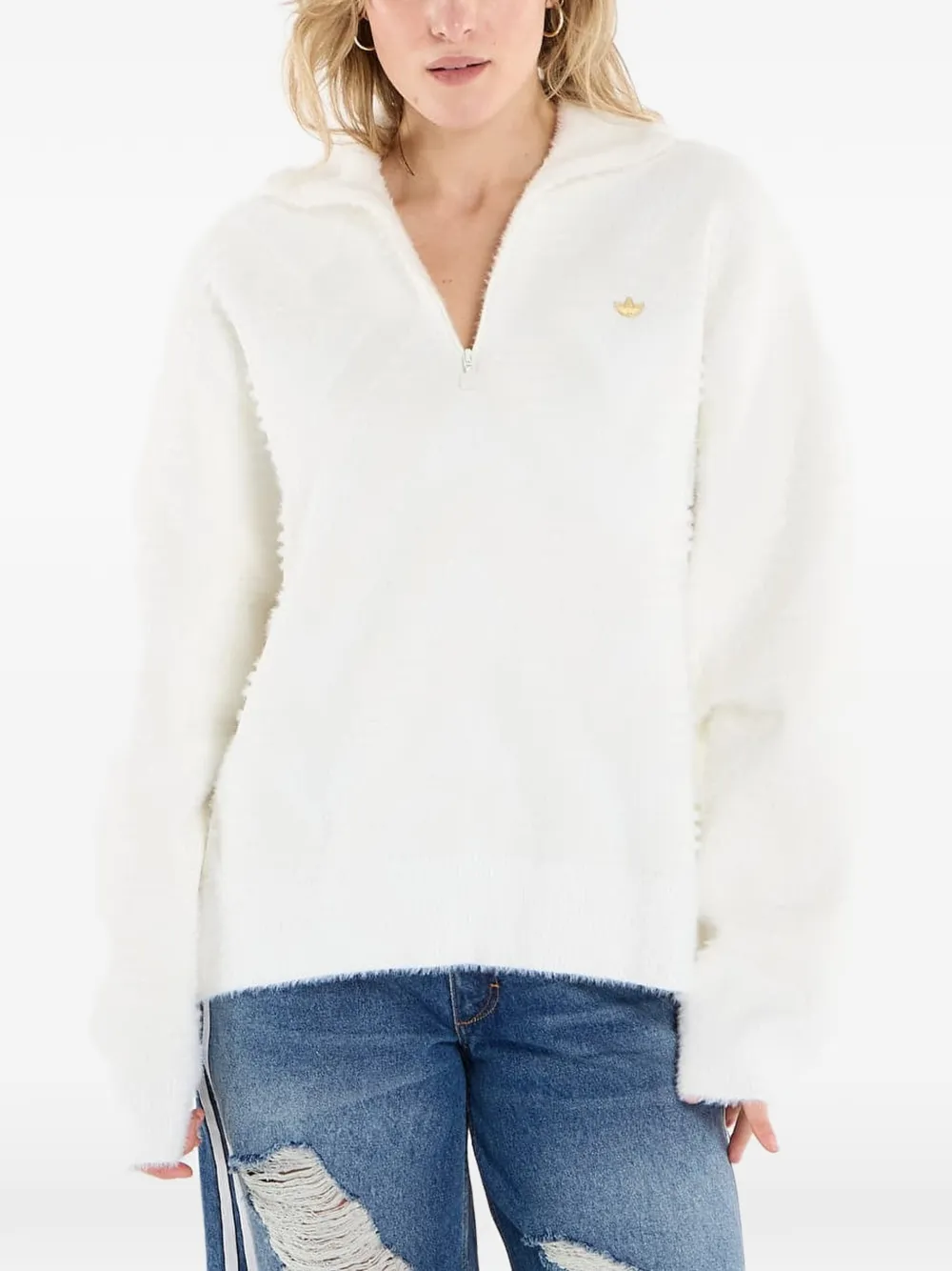 adidas Knit Hz polo top - Bianco