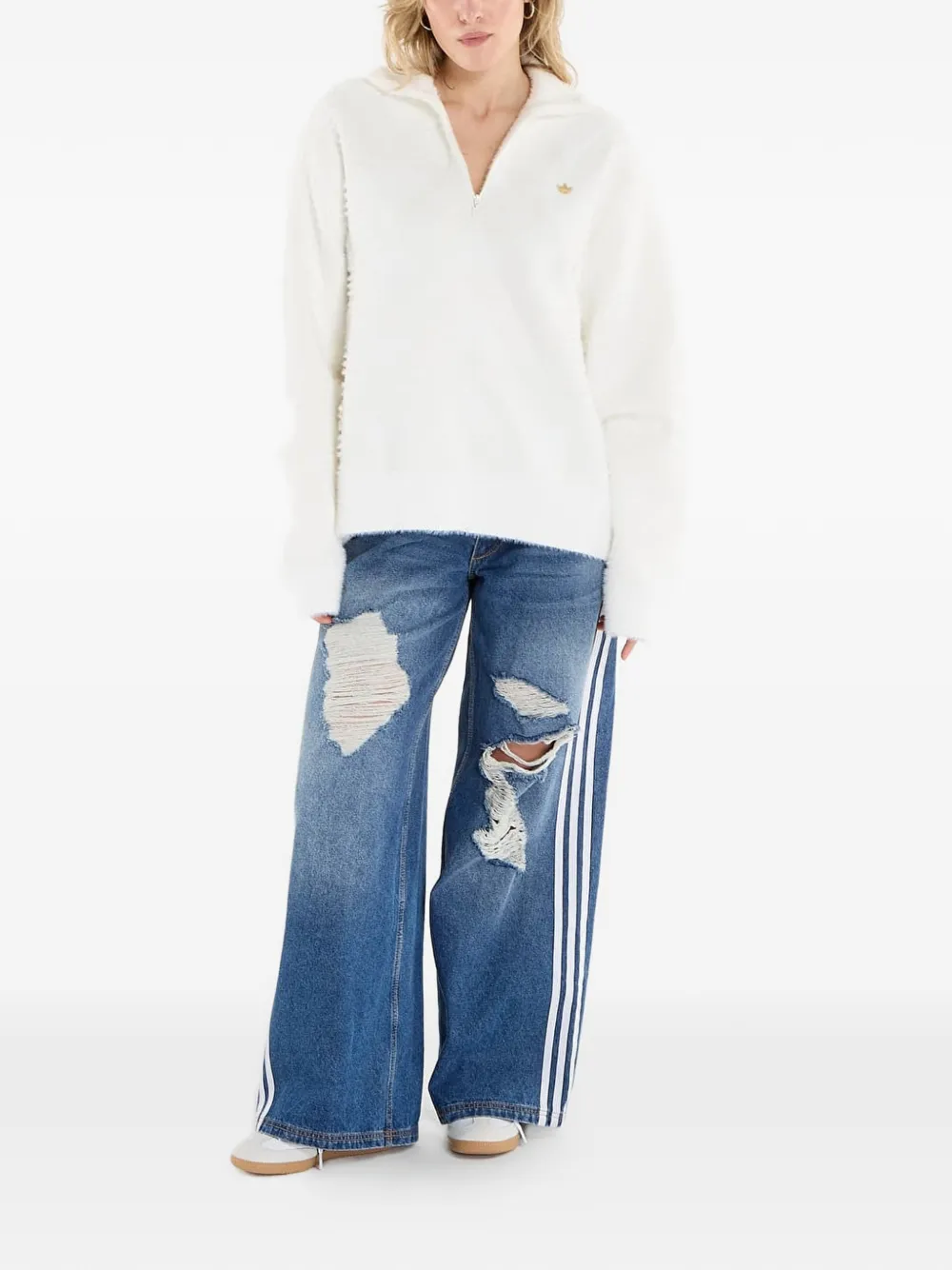 adidas Hz gebreide polotop Wit