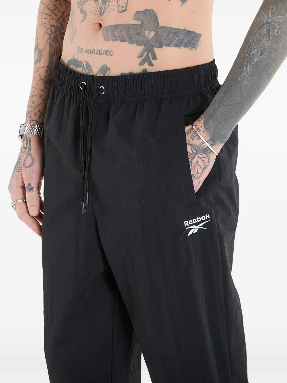 Reebok Trainingsbroek met logoprint Zwart