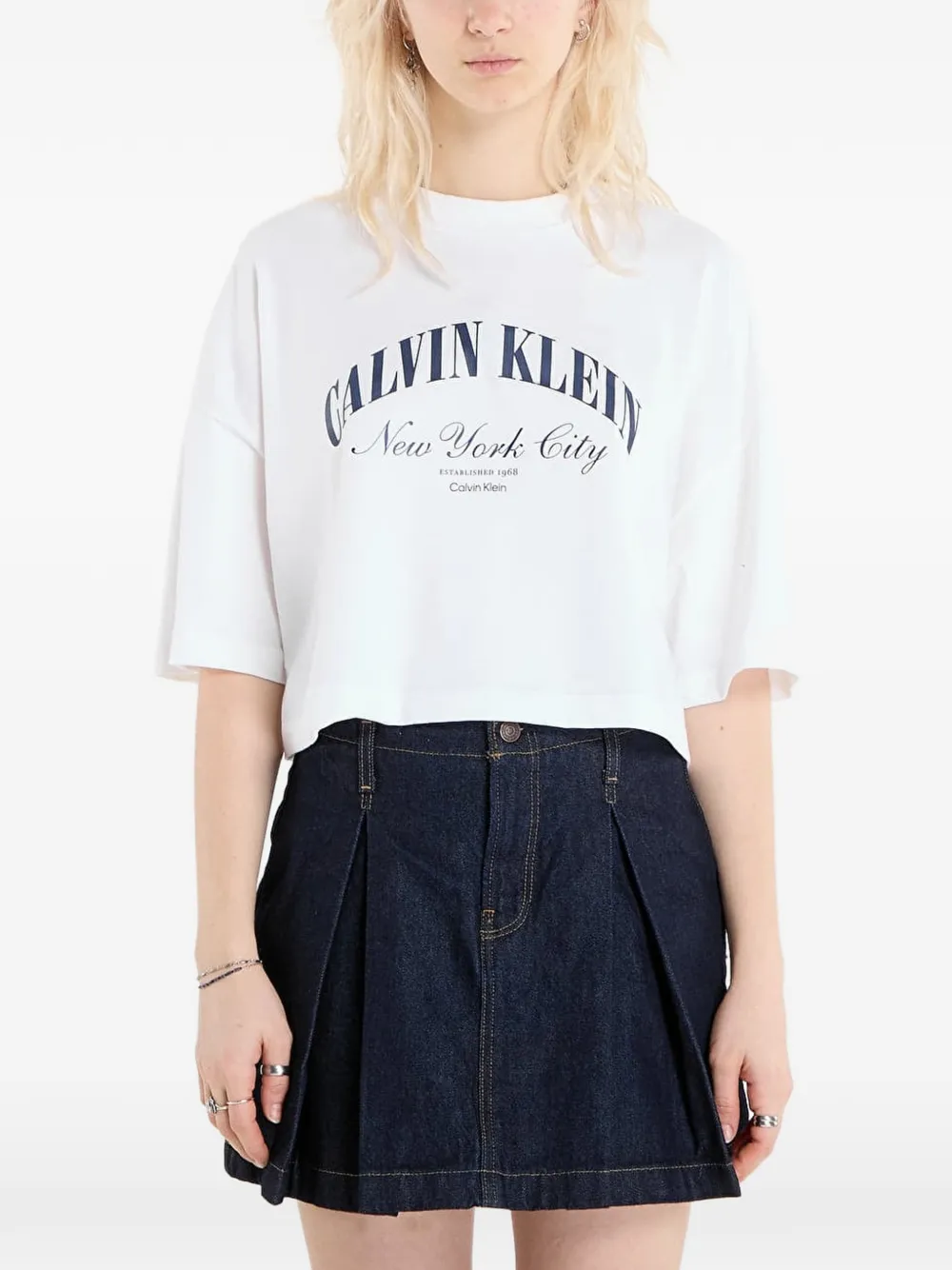  Calvin Klein Cropped T-shirt - White 