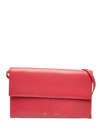 Calfskin Clutch on Strap Shoulder Bag