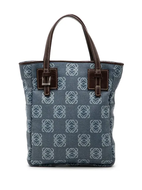 Loewe Pre-Owned sac à main Anagram en jean (2003)