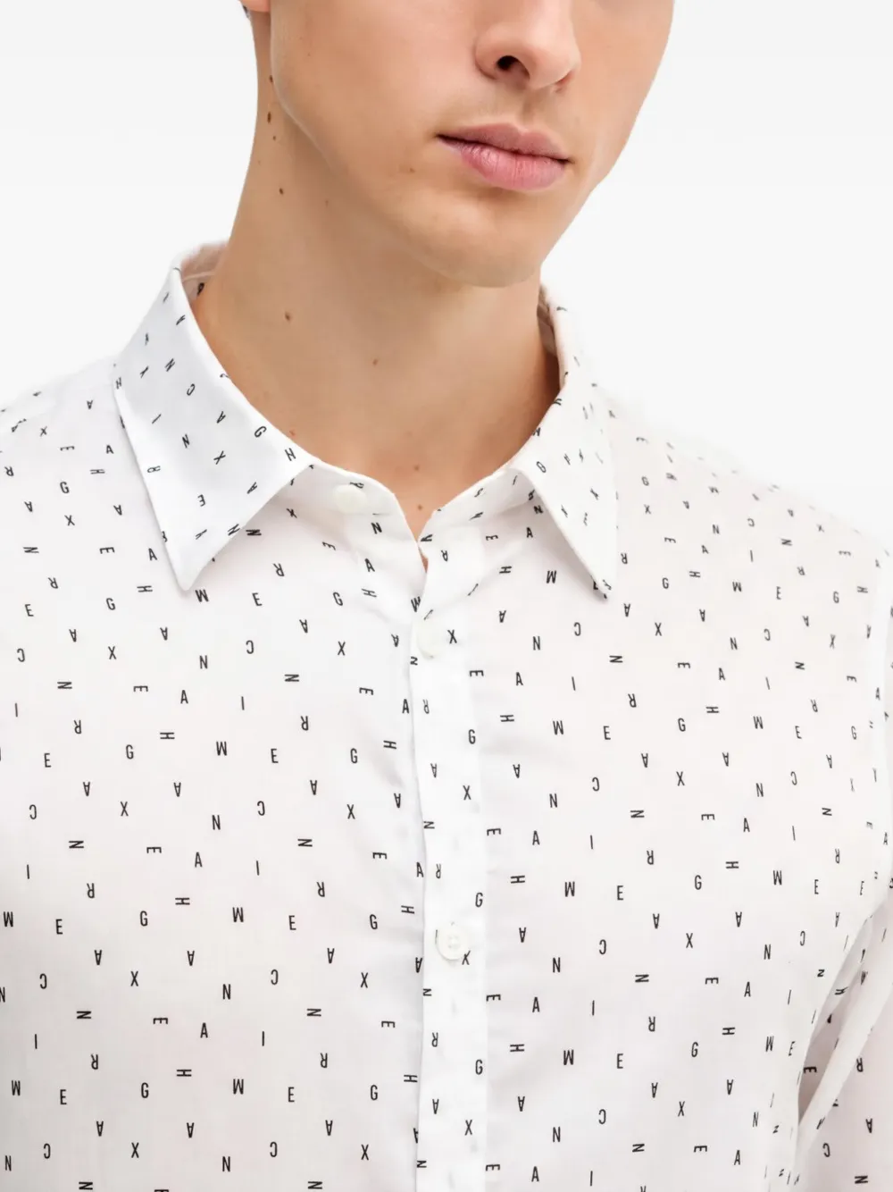 Armani Exchange Overhemd met lange mouwen Wit