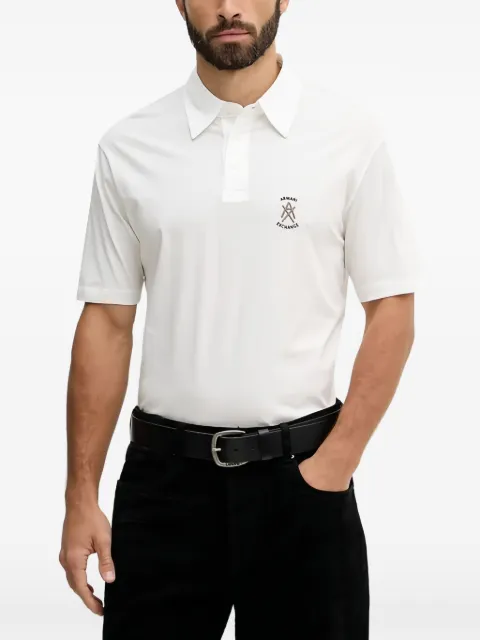 Armani Exchange logo polo shirt