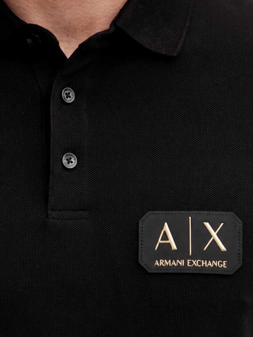 Armani Exchange Poloshirt met logo Zwart
