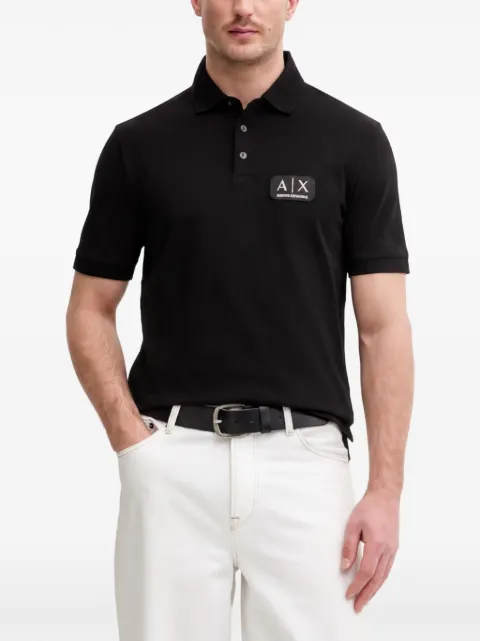 Armani Exchange logo polo shirt