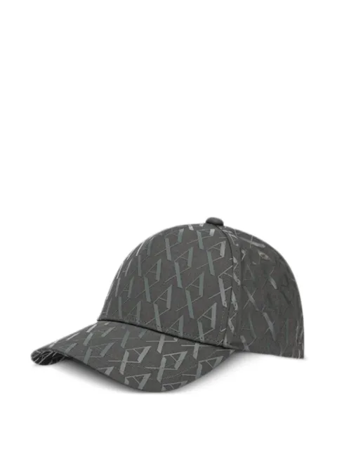 Armani Exchange logo-patterned baseball cap
