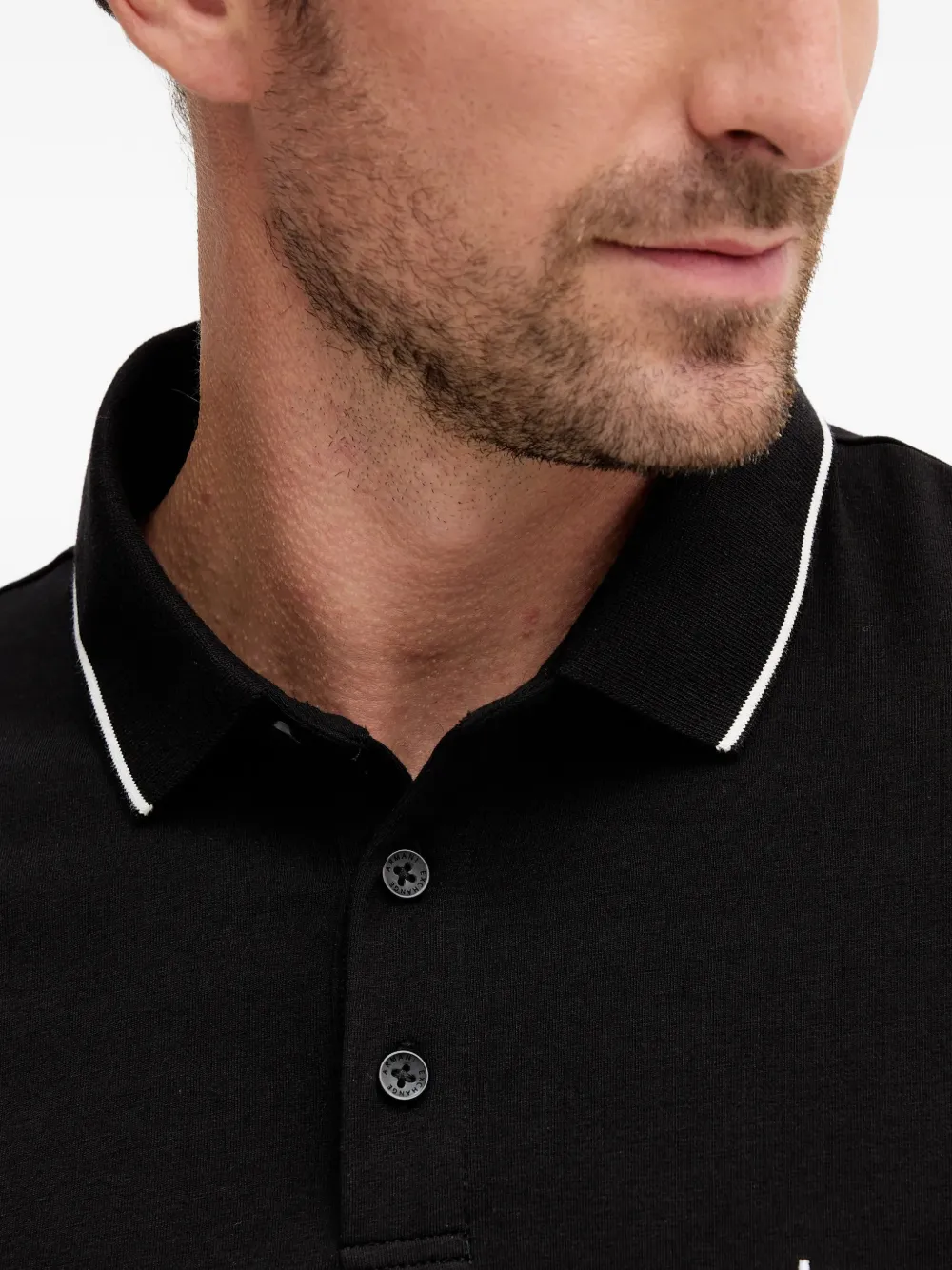 Armani Exchange Poloshirt met borduurwerk Zwart