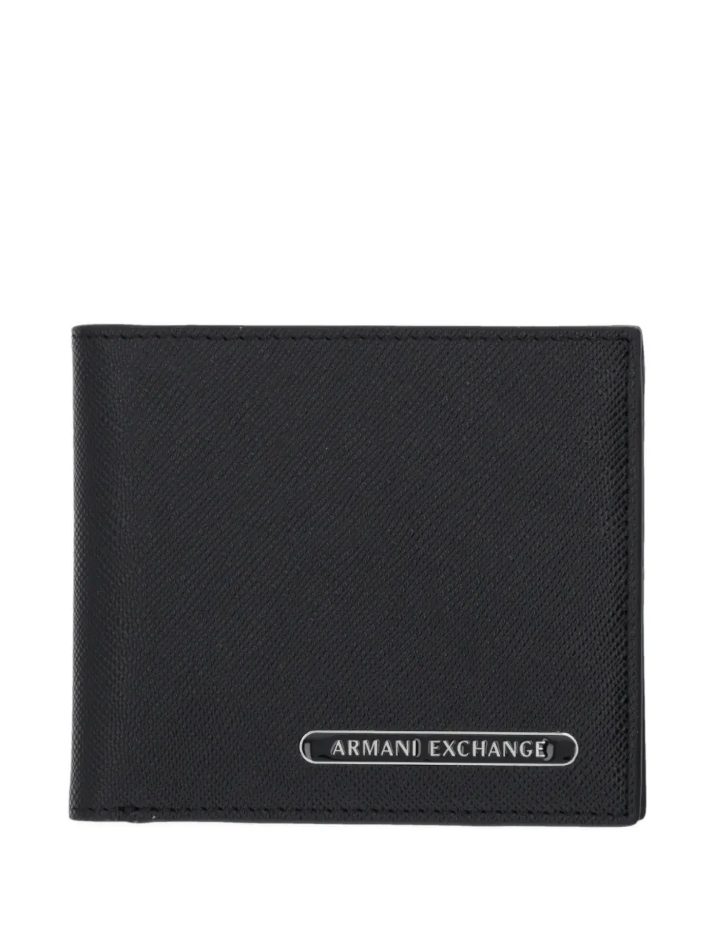 Armani Exchange Portafoglio con placca logo - Nero
