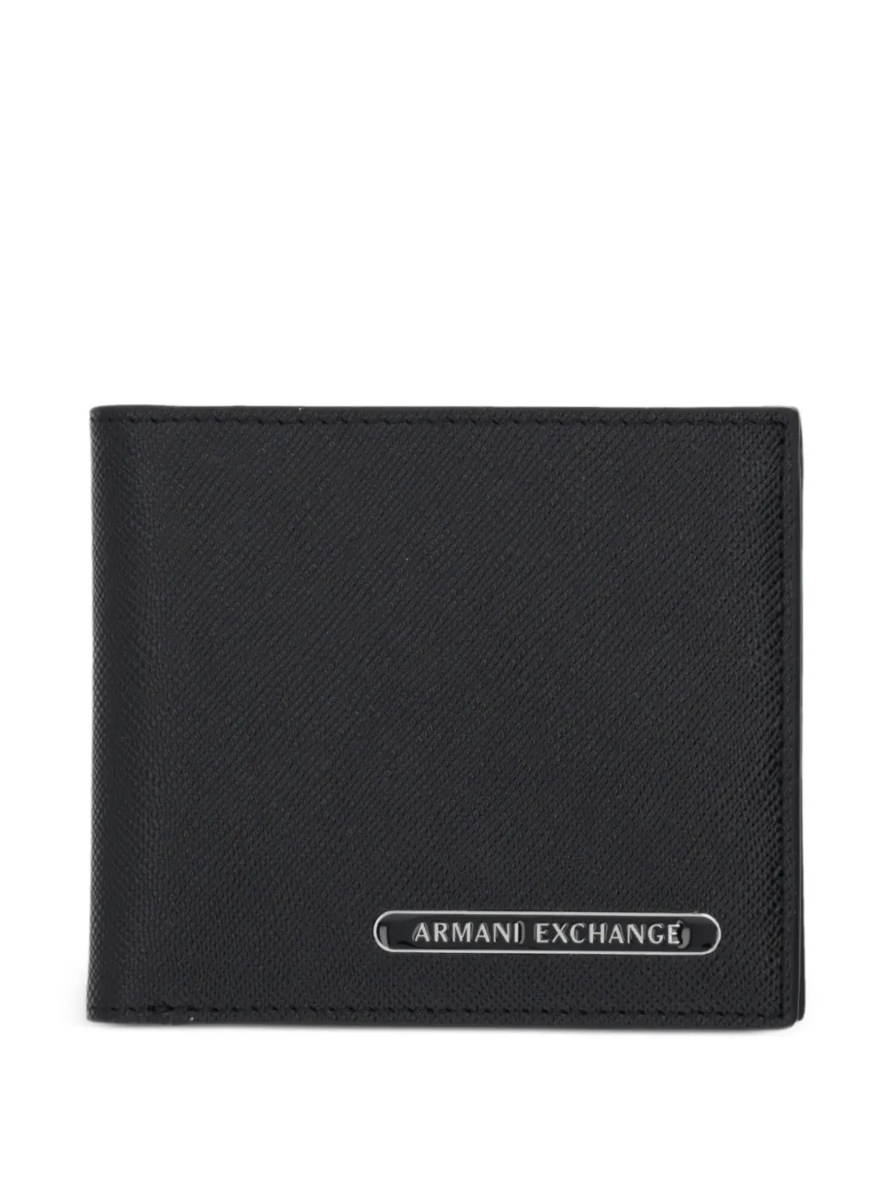 Armani Exchange Portafoglio con placca logo - Nero